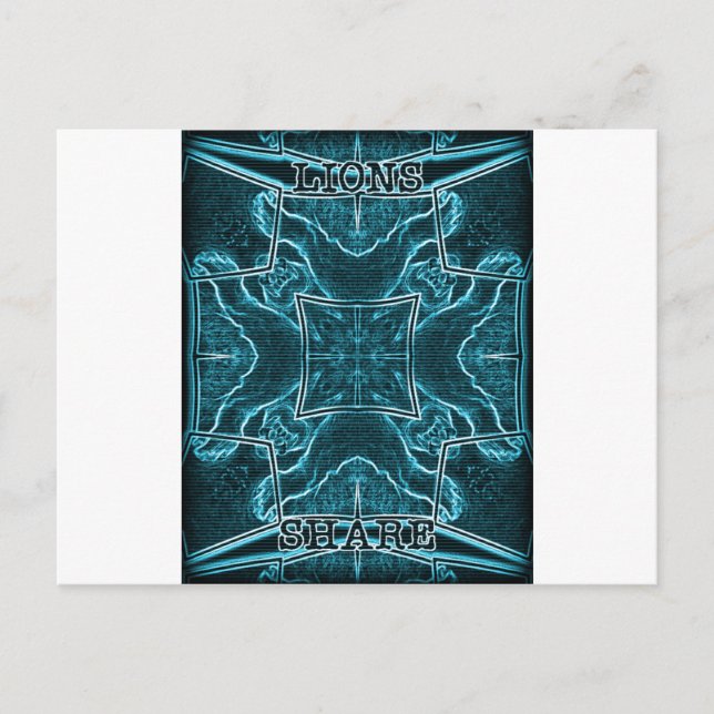 Carte Postale Lions Partager l'art Imprimer (Devant)