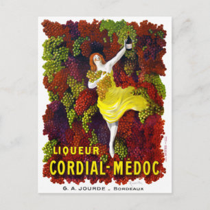 Carte Postale Liquer Cordial-Médoc Poster vintage restauré