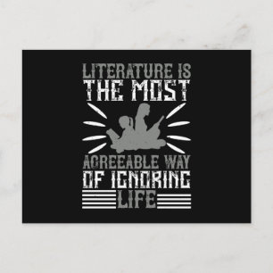 Carte Postale Lire De La Littérature, C'est Ignorer La Vie