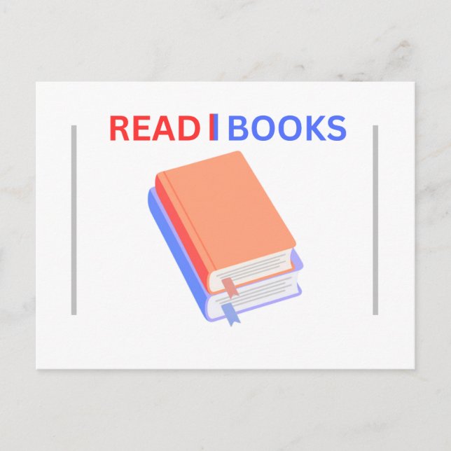 Carte Postale LIRE DES LIVRES message papier (Devant)