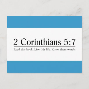 Carte Postale Lire la Bible 2 Corinthiens 5:7