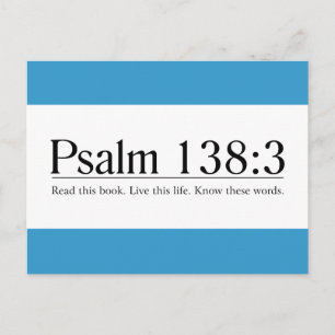Carte Postale Lire la Bible Psaume 138:3