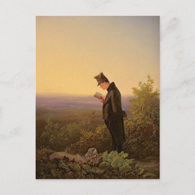 Carte Postale Lire le Breviaire, le soir (Devant)