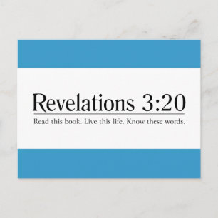 Carte Postale Lire les révélations bibliques 3:20