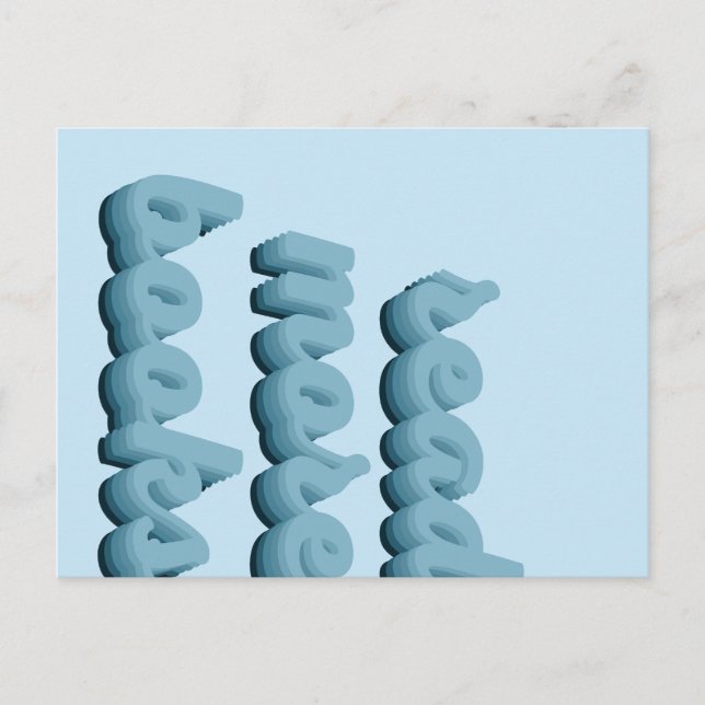 Carte Postale Lire plus Livres en bleu (Devant)