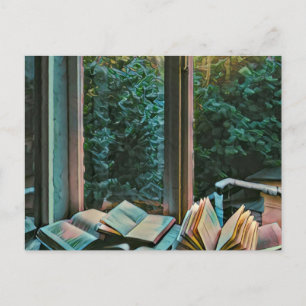 Carte Postale Lire un cadeau d'illustration