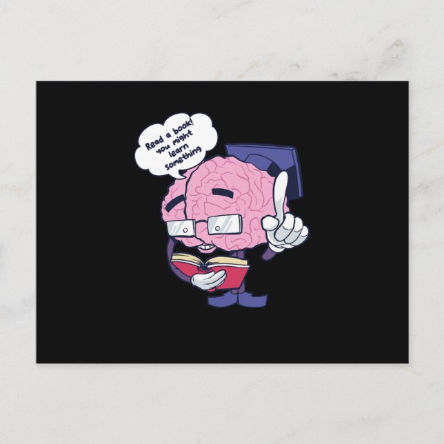 Carte Postale Lire Un Livre Bookworms Lecteurs Nerds Cadeau (Devant)