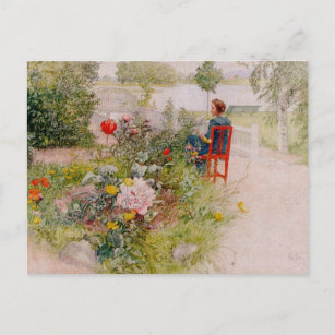 Carte Postale Lisbeth dans le Jardin des Fleurs