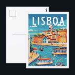 Carte Postale Lisboa Portugal Vintage célèbre Travel Place<br><div class="desc">Lisboa Portugal Vintage célèbre Travel Place</div>