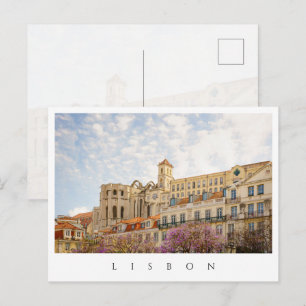Carte Postale Lisbonne - Couvent du Carmo et bâtiments modernes