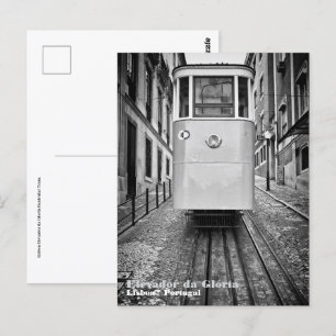 Carte Postale Lisbonne Elevador da Gloria Funiculaire Tramway B/