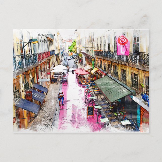 Carte Postale Lisbonne - Le vrai Portugal (Devant)