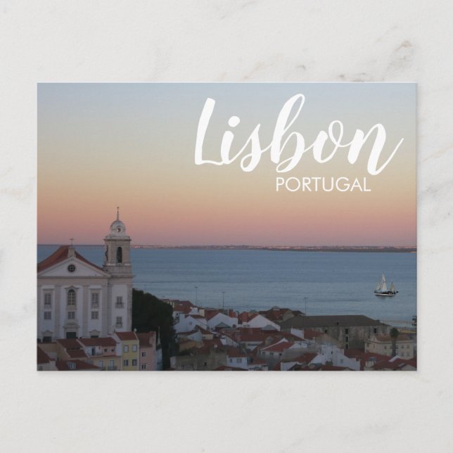 Carte Postale Lisbonne Portugal Alfama Sunset (Devant)