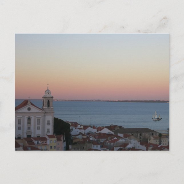 Carte Postale Lisbonne Portugal Alfama Sunset (Devant)