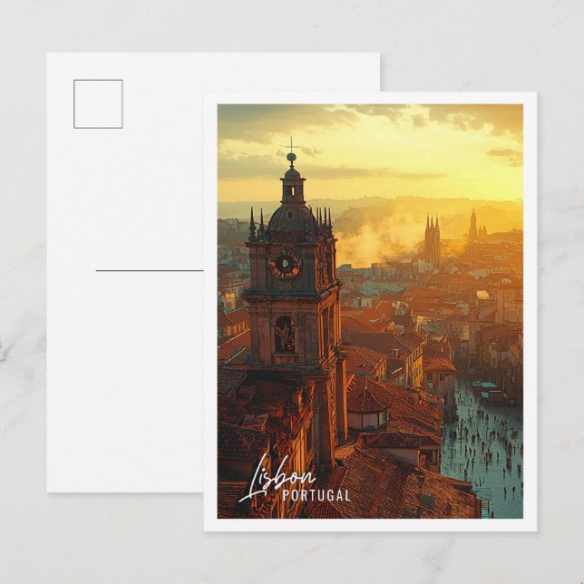 Carte Postale Lisbonne Portugal Belle ville (Devant / Derrière)