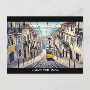 Carte Postale Lisbonne Portugal Bica Funiculaire