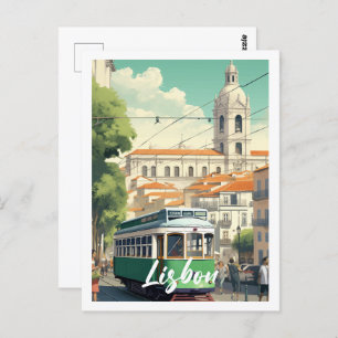 Carte Postale Lisbonne Portugal Lieu de voyage célèbre