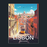 Carte Postale Lisbonne Portugal Panthéon Alfama Anime<br><div class="desc">Lisbonne Portugal est célèbre pour ses tramways jaunes et ses fleurs violettes. Une des plus belles villes du monde. Les rues escarpées de l'Alfama,  l'un des plus anciens quartiers de Lisbonne,  sont bordées de boutiques d'artisanat traditionnel et de cafés.</div>