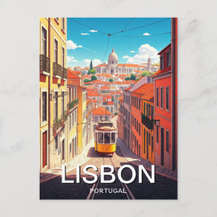 Carte Postale Lisbonne Portugal Panthéon Alfama Anime