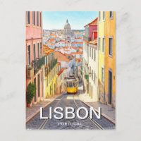 Lisbonne Portugal Panthéon Alfama Aquarelle