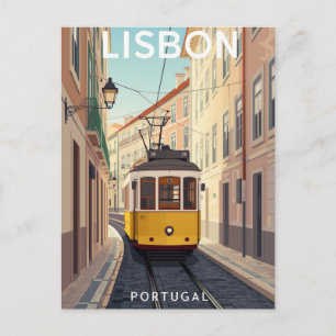 Carte Postale Lisbonne Portugal Tramway Classique 28 Vintage