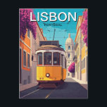 Carte Postale Lisbonne Portugal Tramway Jaune Style Anime Romant<br><div class="desc">Lisbonne Portugal est célèbre pour ses tramways jaunes et ses fleurs violettes. L'une des plus belles villes du monde</div>