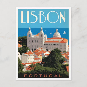Carte Postale Lisbonne Portugal Voyage Rétro