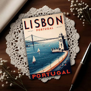 Carte Postale Lisbonne Portugal Voyage Rétro