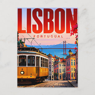 Carte Postale 🚋 Lisbonne Style de Ville Côtière Moderne 🚋