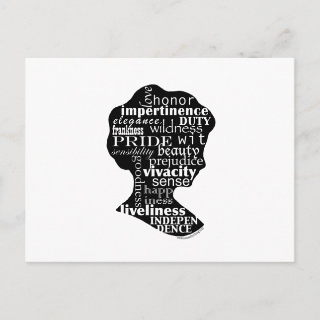 Carte Postale Lisez Jane Austen Cameo (Devant)