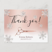 Liste de cheveux Rose Gold Winter Snowflakes Merci