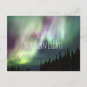 Carte Postale Liste de seaux de voyage inspirants Northern Light