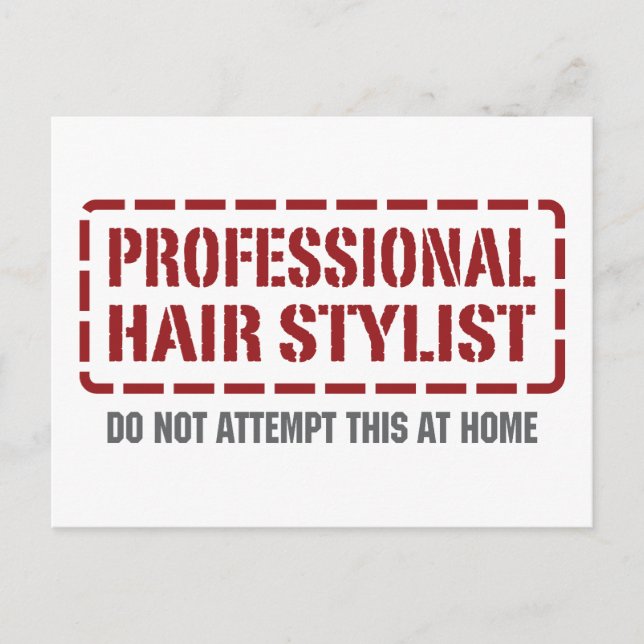 Carte Postale Liste professionnelle des cheveux (Devant)