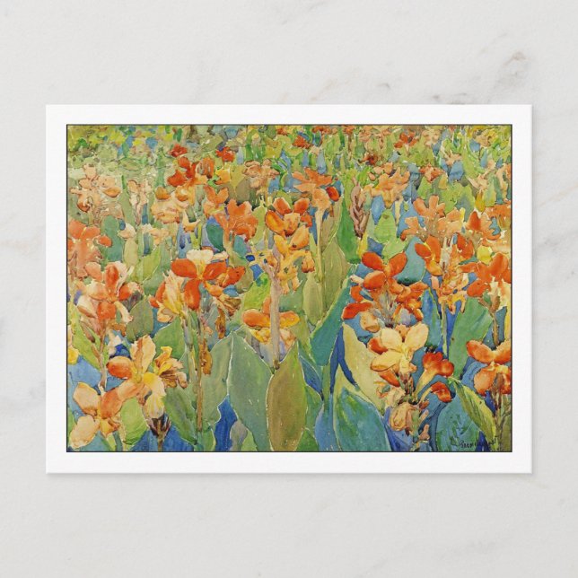 Carte Postale Lit de fleurs de Maurice Prendergast (Devant)
