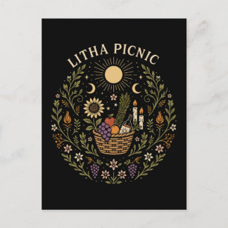 Carte Postale Litha Pique-nique Solstice d'été Art Céleste