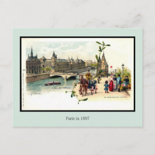 Carte Postale Litho vintage Paris en 1897 6 de 6