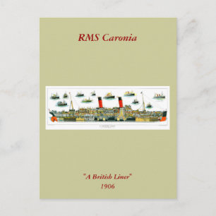 Carte Postale Lithographe vintage British Ocean Liner RMS Caroni