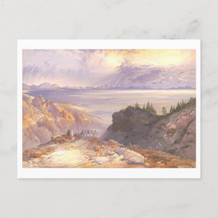 Carte Postale Lithographie Vintage du Grand lac Salt