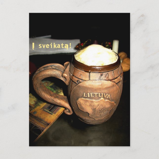 Carte Postale Lithuanian I Sveikata (Cheers) Postcard (Devant)