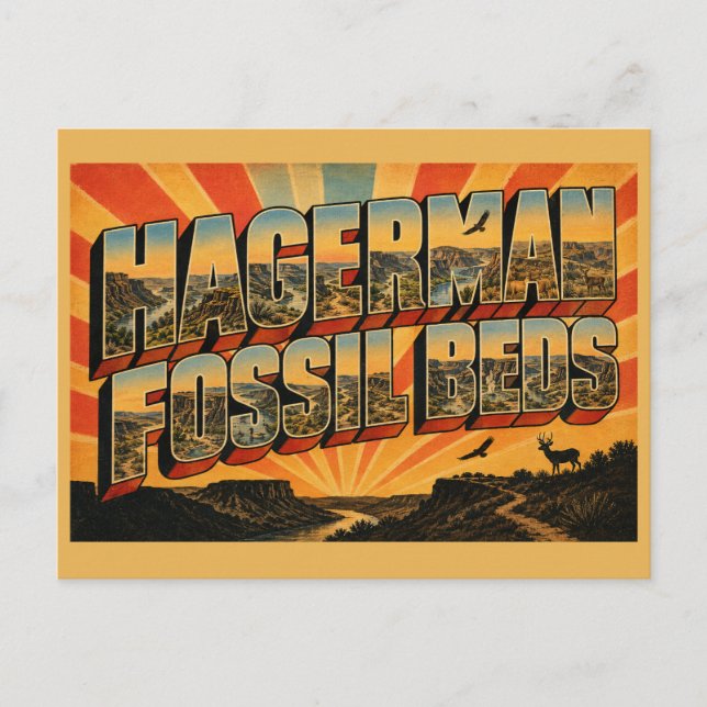 Carte Postale Lits Fossiles de Hagerman Idaho Falaises Canyon de (Devant)