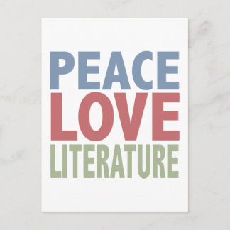 Carte Postale Littérature Peace Love