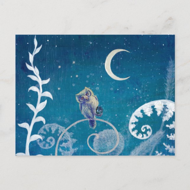 Carte Postale Little Amethyst Owl (Devant)