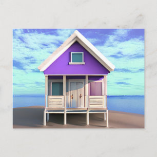 Carte Postale Little Beach Shack sur le sable