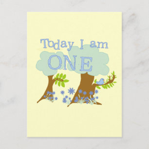 Carte Postale Little Bluebird 1er Anniversaire Tshirts et cadeau