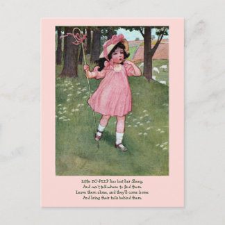 Carte Postale Little Bo-Peep et la comptine de la brebis perdue