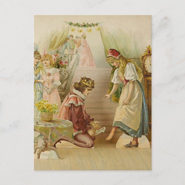 Carte Postale « Little Cinders » : illustration de conte de fées (Devant)