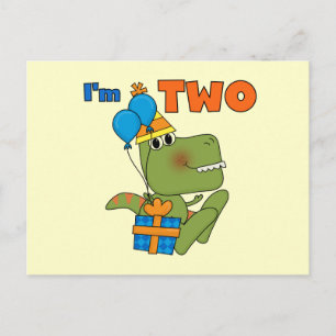 Carte Postale Little Dino 2e Anniversaire Tshirts et cadeaux