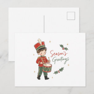 Carte Postale Little Drummer Boy à l'aquarelle