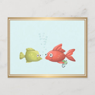Carte postale Little Fish Hearts et Hook