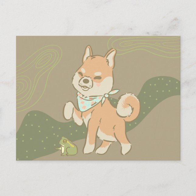 Carte Postale Little guardian froggo (Devant)